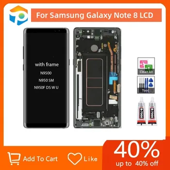 100% - os Vizsgálati Osztály AAA Samsung Galaxy Note 8 Kijelző Digitalizáló LCD Képernyő Cseréje Touch Közgyűlés N950 SM-N9500 N950F