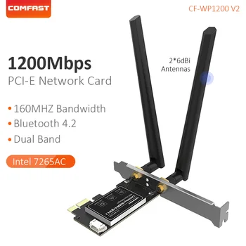 1200Mbps Vezeték nélküli WiFi Kártya Asztali 802.11 ac PCI Express Hálózati Kártya Bluetooth 4.2 PCI-E Wi-Fi Adapter 2,4 Ghz/5 ghz-es A Win 7 8