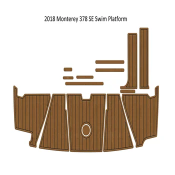 2018 Monterey 378 SE Úszni Platfrom Step Pad Hajó EVA Hab Ál Teak Fedélzeti Emelet