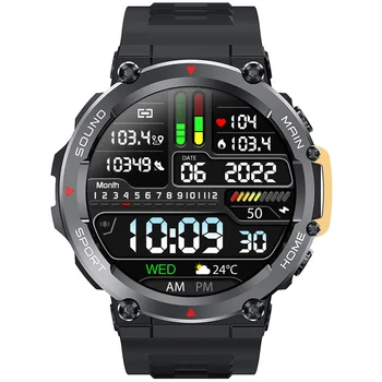 2023 IP68 Vízálló Intelligens Karóra Férfi Android Bluetooth Hívás 1,5 Hüvelykes Nagy Képernyőn Vérnyomás Fitness Tracker Smartwatch