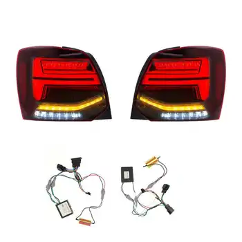 2DB Bal Kezelni Meghajtó LED-es hátsó lámpák ABS PMMA Dinamikus LED-es hátsó lámpa Hátsó Lámpa Passzol VW Polo 6R / 6C / 61 2011-2017