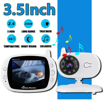 3,5 hüvelykes Baba figyelő Kamera 2,4 GHz-es Vezeték nélküli Videó LCD Digitális Kamera éjjellátó Gyerekek Monitor