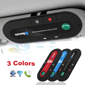 3 Színben Vezeték nélküli Autós Bluetooth Szett Hangszóró Kihangosító Napellenző Klip Bluetooth Kihangosító, MP3-Lejátszó Autó Tartozékok