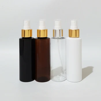 30db,120ml Fekete Spray Flakon PET Üres Kozmetikai Konténer 4oz Műanyag, arany, alumínium spray folyadék tartály