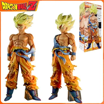 43 cm Dragon Ball Z Son Goku Gk Ábra Super Saiyan Goku Dbz Anime Figura Pvc Szobor Modell Baba Adatok Szoba Decora Játékok, Ajándékok