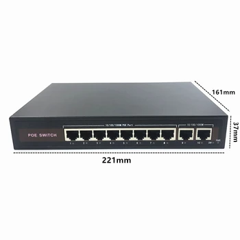 48V Ethernet POE switch 5/8 10/100Mbps Port IEEE 802.3 af/a Megfelelő IP kamera/Vezeték nélküli AP/CCTV kamera rendszer