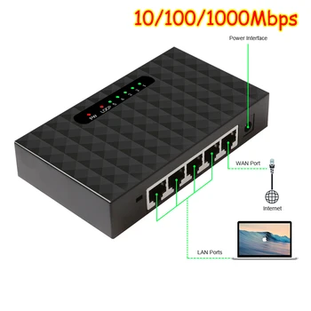 5-8 Port 10/100/1000Mbps Asztali Gigabit Ethernet Hálózati Kapcsoló Okos Váltó, High Performance RJ45 Elosztó Internet Splitter