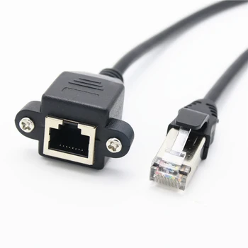 5 Írja be a Hálózati Kábel RJ45 Férfi Nő Csavaros Fül Hálózati Mount Ethernet Magas Minőségű Anyag, USB Kábel