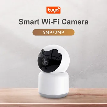 5MP/2MP Tuya WiFi Intelligens HD Kamera éjjellátó mozgásérzékelés Home Security Monitor Kétirányú Hang Kaputelefon IP Kamera