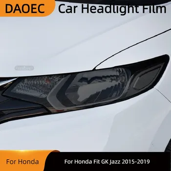A Honda Fit GK Jazz 2015-2019 Autó Fényszóró Védelem Árnyalat Film Füst Fekete TPU Védő Átlátszó Matrica Tartozékok