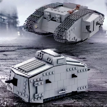 A háború Németország Katonai A7V Harci Tank építőkövei Meghatározott WW2 MK IV harckocsik Katona Jármű Tégla Hadsereg Gyerekek Játék, Ajándék