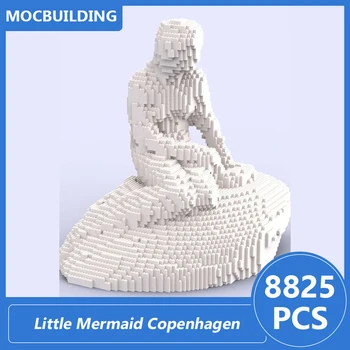 A kis Hableány Koppenhágai Modell Moc építőkövei Diy Össze Tégla Szobrok Sorozat Fehér Kijelző, Gyerek Játékok, Ajándékok 8825PCS