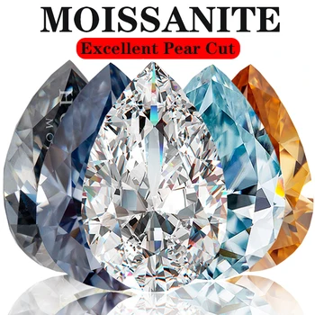 A körtét Vágjuk Moissanite CT 0.1 10 CT Igazi Laza Moissanita D Szín a vvs1 Át Gyémánt Teszt GRA Bizonyítvány Gem Luxus Anyag
