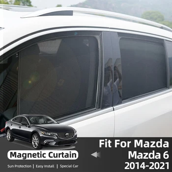 A Mazda 6 Atenza GL 2016-2023 Mágneses Autós Napellenző Pajzs Első Szélvédő Keret Függöny Hátsó Oldalsó Ablak Nap Árnyékban