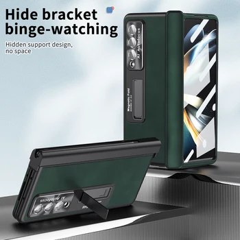 a samsung z fold 4 Matt Érzés S Pen Slot mobiltelefon tok Samsung Galaxy Z Fold 4 5G Fold4 Teljes Edzett Üveg Film