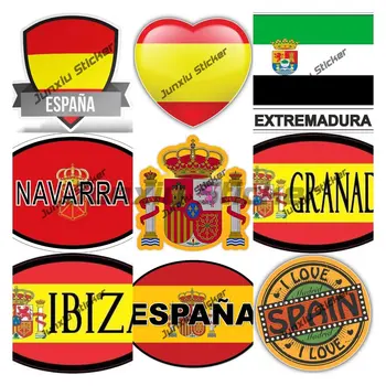 A Spanyol Királyság Matricák Espana címer Matrica Granada Spanyolország Ibiza Város Pajzs Bélyegző Utazási Kreatív Felújítás Matricák