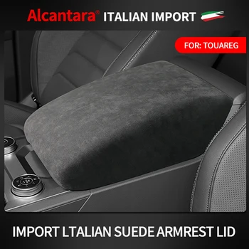 Alcantara Autó Kartámasz Pad Középső Tároló Doboz Szőnyeg Védő Párna Fedezni VWTouareg 2019 2020 20212022 Auto Tartozékok