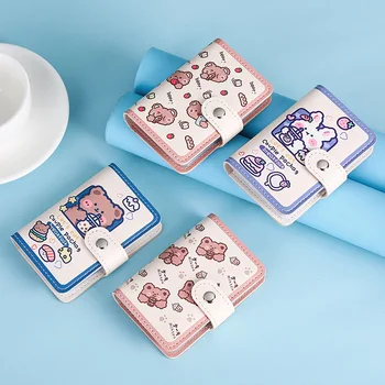 Aranyos Medve Kártya Tartóját Aranyos Multi Hálózatok Üzleti ID Hitel-bankkártya Esetében Photocards Jogosultja Hordozható Tárca koreai Papíráru