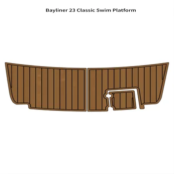 Bayliner 23 Klasszikus Úszni Platform Step Pad Hajó EVA Hab Teak Fedélzeti Emelet Pad Mat