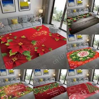 Boldog Karácsonyt Szőnyeg Nappali Dekoráció Tea Asztal Szőnyeg Hálószoba Decor Nagy Szőnyeg Konyha, Fürdőszoba Bejárata Szőnyegek