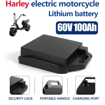 Cserélhető Akkumulátor, Vízálló 60V100ah Harley Elektromos Jármű Elektromos Robogó Lítium Akkumulátor++ingyenes Szállítás