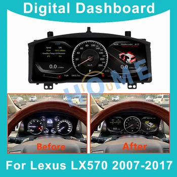 Digitális Műszerfal Panel Virtuális műszerfalon Pilótafülke LCD kijelző Sebességmérő A Lexus LX570 2007-2017