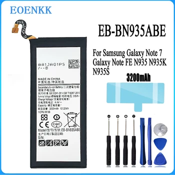 EB-BN935ABE Akkumulátor Samsung Note 7 N935 MEGJEGYZÉS FE NOTE7 Eredeti Kapacitás Mobiltelefon Akkumulátorok Volta