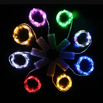 Esküvői Dekoráció 2db 1m 2m 3m LED Réz Drót fényfüzér Üveg Lámpák Tündér String Fények karácsonyfa Haza Parti Dekoráció