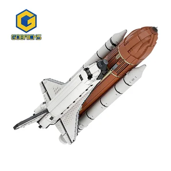 Gobricks Űrsikló (1:110 Skála) Rakéta Repülőgép Építőkövei Meghatározott Rakéta-Meghajtású Repülőgép Vehilce Tégla Játékok Gyerek Ajándék