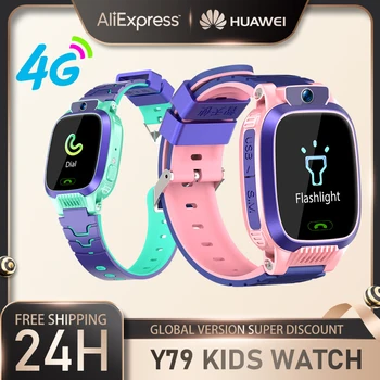 Huawei Y79 Gyerek Smartwatch 4G SOS GPS Tracker Lányok, Fiúk HD Kamera, Vízálló telefonhívás Childrend Okos Nézni a Xiaomi