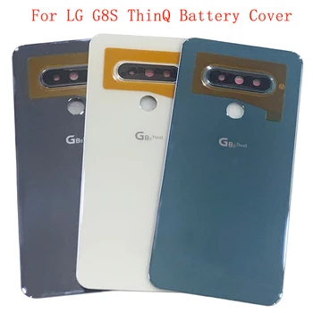 Hátsó Vissza Akkumulátor Ajtó Ház LG G8S Dolognál LMG810 Üveg Lencse Ujjlenyomat Repalcement Javítás Alkatrészek Logó