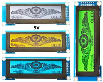 IPS 3.12 hüvelyk 7PIN SPI Fehér/Zöld/Sárga/Kék OLED Képernyő Modul SSD1322 Meghajtó IC 5V 256*64