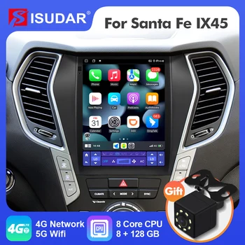 ISUDAR Android 12 autórádió Hyundai Santa Fe IX45 2013-2018 Auto Multimédia Lejátszó 2 Din Tesla Függőleges GPS Carplay Sztereó