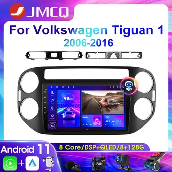 JMCQ 2Din 4G Android 11 autórádió Multimédia Lejátszó VW Volkswagen Tiguan 2006-2016 GPS Navigációs fejegység Carplay