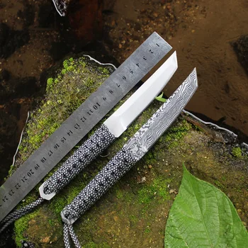 Kerti kés túlélő kés önvédelem hordozható kés magas keménységű kötél egyenes kés mini gyümölcs kést.