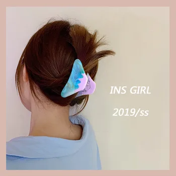 Koreai Ecetsav Fuji Hegy Női Megragad Klip Gradiens Splice Lányok Egyszerű Farok Klip Megragad Klip Haj Accessories2023