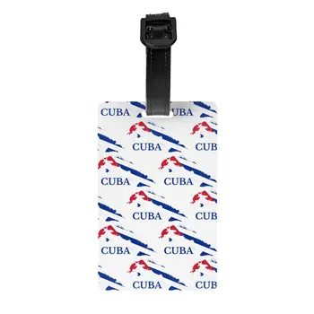 Kubai Kuba Térkép Zászló Poggyász Címkék Bőrönd Divat Poggyász Kategória Adatvédelmi Fedezze AZONOSÍTÓ Címke