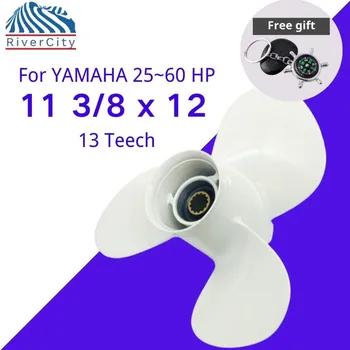 Külső Propeller A Yamaha 25hp 30hp 40hp 48hp 50hp 60hp 11 1/8x13 Alumínium Csavaros Motor Motor 3 Penge 13 Spline