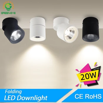 LED Beépíthető Összecsukható Mennyezeti Lámpa Led Reflektor 10W 15W 20W Felületre Szerelt Alumínium LED Mennyezeti Foltok Lámpa Otthon Konyha