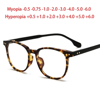 Leopárd Keret Négyzet TR90 Szemüveg Szemüveg Rövidlátás -0,5--6.0 , Távollátás +0, 5 +6.0