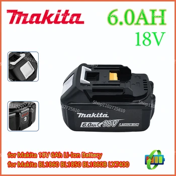 Makita Eredeti Makita 18V 6000mAh Lítium-ion Újratölthető Akkumulátor 18v gyakorlat Helyettesítő Elemek BL1860 BL1830 BL1850 BL1860B