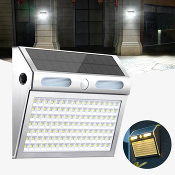/Meleg Fehér Napelemes LED Fali Lámpa Vízálló Külső Fény Dekoráció belső udvar Tartozik Udvar