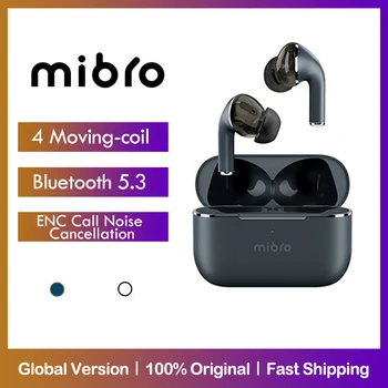Mibro M1 TWS Bluetooth V5.3 Fülhallgató 4 Mozgó Tekercses Vezeték nélküli Fejhallgató ENC Hívás zajszűrés IPX4 Vízálló Sport Fülhallgató