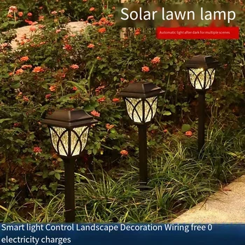 Napenergia udvaron kerti lámpa, háztartási kerti dekoráció udvaron kerti gyep vízálló ruhát, hogy helyezze be a fény-árnyék lámpa.