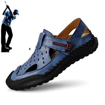 Nyári Golf Szandál Szabadtéri Kényelem Walking Shoes Férfi Divat Golf Cipők Méretben 38-46