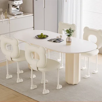 Ovális Modern Étkező Asztal Skandináv Luxus Reggeli, Konyha, Étkező Asztal Élő Minimalista Mesa Comedor Nappali Bútorok