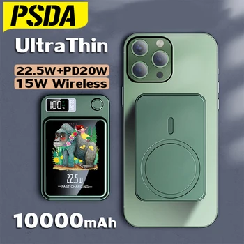 PSDA 3D UV Rajzfilm Powerbank Macsafe Power Bank Külső Akkumulátor Gyors Mágneses Vezeték nélküli Töltő Macsafe iPhone 14 15 Pro