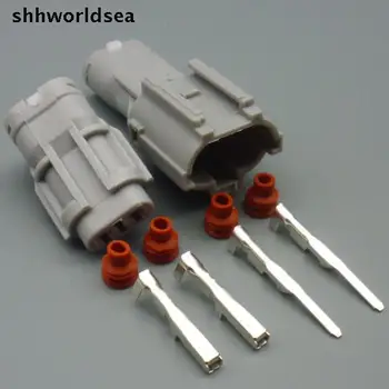 shhworldsea 10ets Készlet 2 Pin Így 2p Vízálló Elektromos Vezeték Csatlakozó Dugó (férfi&női Ház+Terminál) az autó, hajó, stb