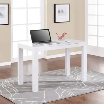 Számítógép-Íróasztal Fiókban, Fehér Asztal l alakú, L alakú, irodai íróasztal fiókos L alakú asztal l alakú, Fehér irodai íróasztal drawe