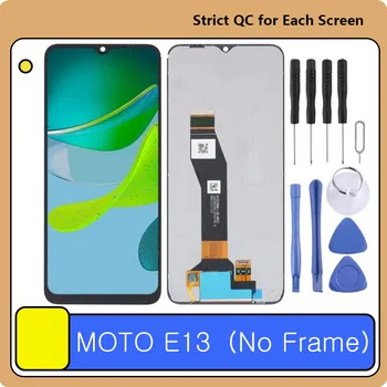 Teljes LCD Kijelző, Touch Digitalizáló Képernyő Cseréje a Motorola Moto E13 Fekete 6.5